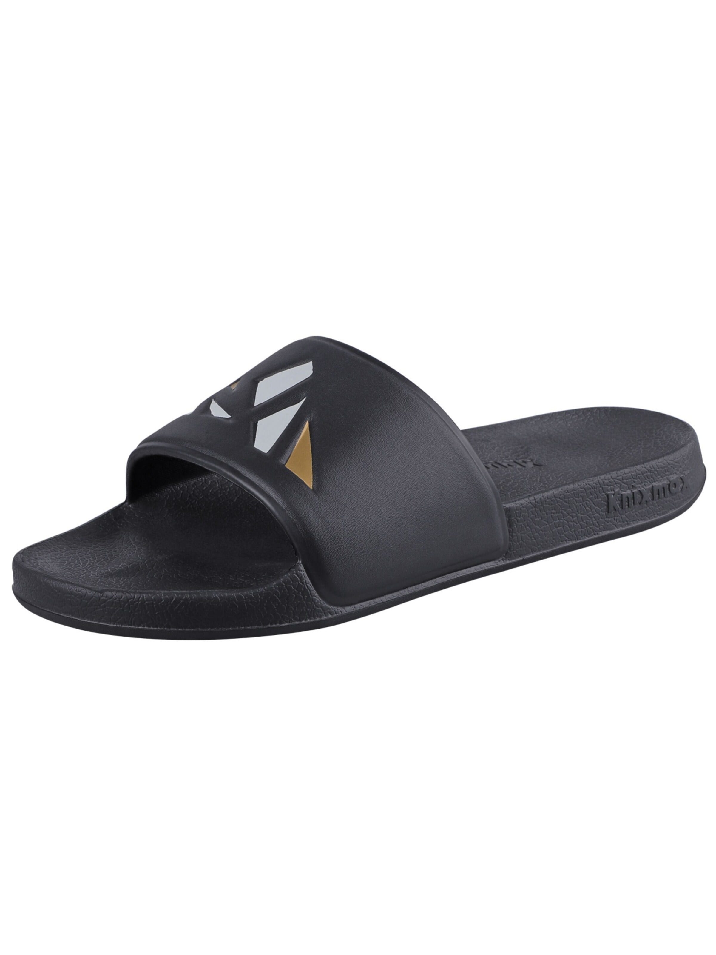 Knixmax Mules 'Knixmax Women's Men's Shower Shoes Athletic Sport Slide Sandals Slip on House Slippers Non-slip Open Toe Summer Bathroom Pool Beach Sandals' in Black: front