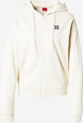 HUGO Sweatjakke 'Dalfine' i hvid: forside