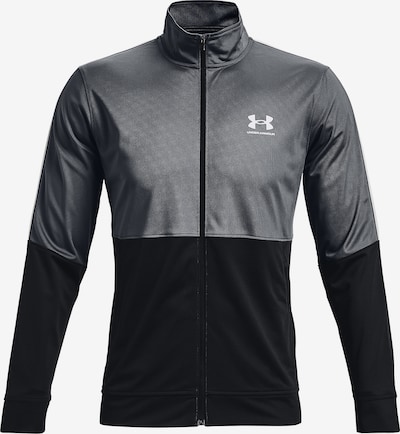 UNDER ARMOUR Sportsweatjakke i mørkegrå / svart / hvit, Produktvisning