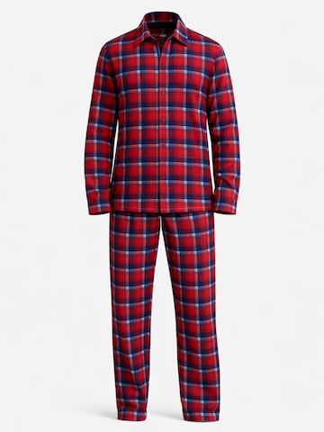 PANTONECLO Pyjama lang 'Pantoneclo Men’s Nightwear Set' in Rood: voorkant