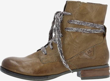 JOSEF SEIBEL Lace-Up Ankle Boots 'Sanja' in Green