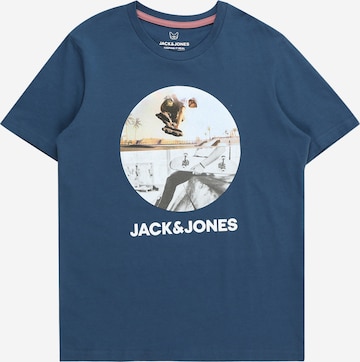 Jack & Jones Junior T-shirt 'NAVIN' i blå: framsida