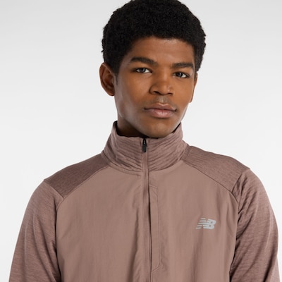 new balance Performance Shirt 'Athletics' in Taupe / Silver, Item view