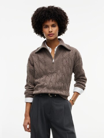TOMMY HILFIGER Pullover in Braun: Vorderseite