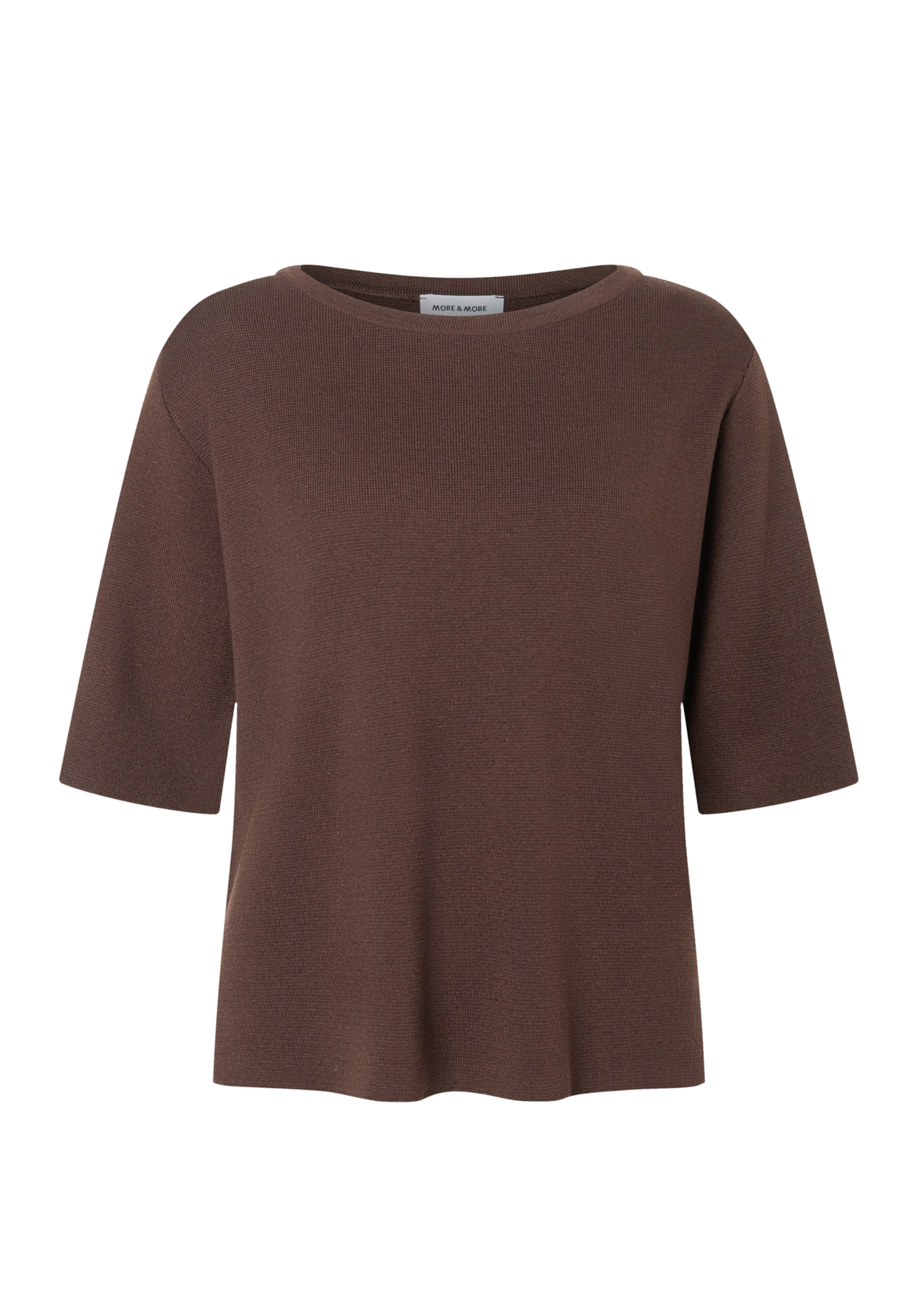 MORE & MORE Pullover 'Milano' in Braun: Vorderseite
