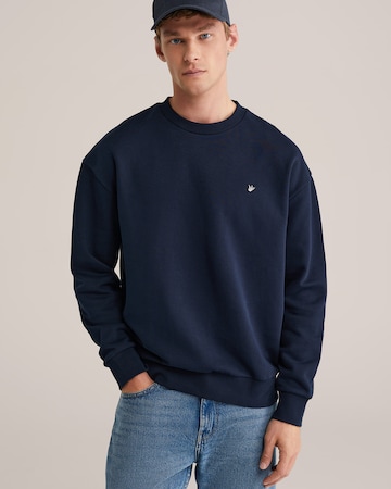 WE Fashion Sweatshirt in Blauw: voorkant