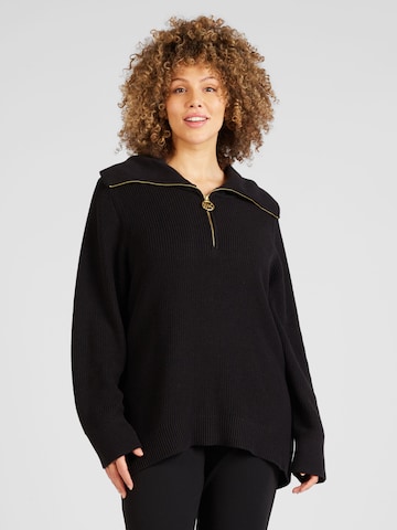 Michael Kors Plus Sweater in Black: front