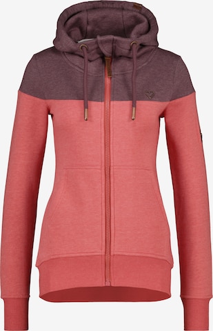 Alife and Kickin Zip-Up Hoodie 'Palina' in Red: front