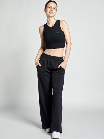 SPORTKIND Wide Leg Sporthose‌‌‌‌‌‌ in Schwarz: Vorderseite