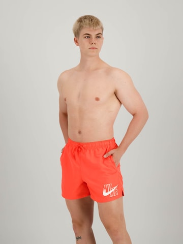 Nike Swim Regular Board Shorts 'Lap 5' in Red: front