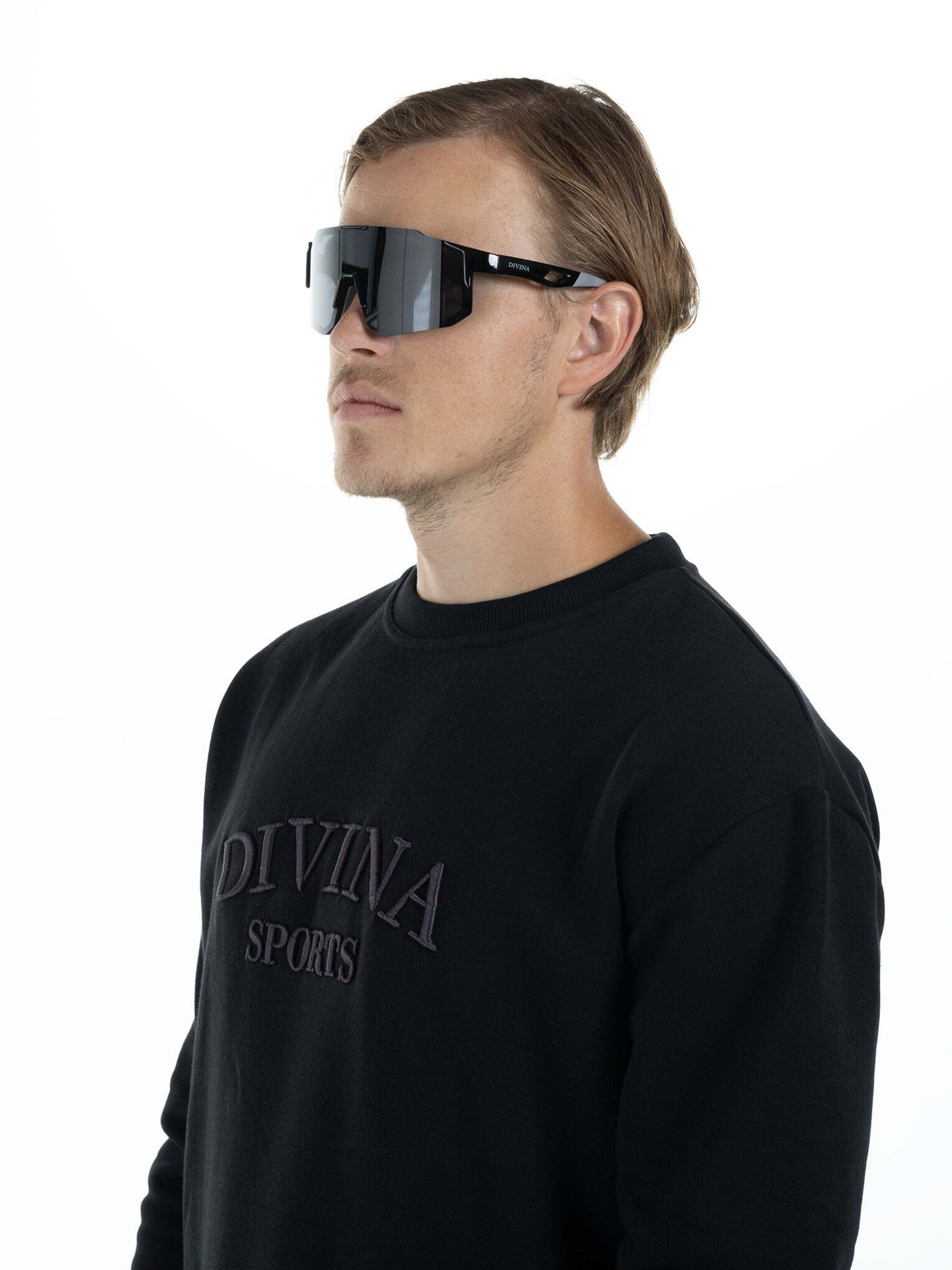 Occhiali da sole sportivi di Divina in nero
