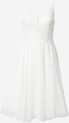 mascara Cocktail Dress in White: front