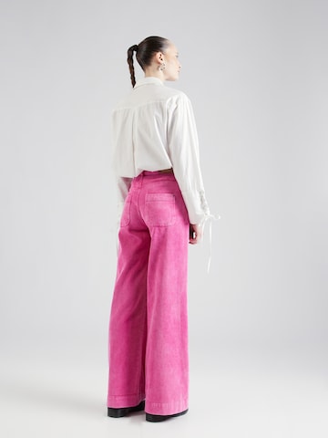 Wide leg Pantaloni de la Summum pe roz