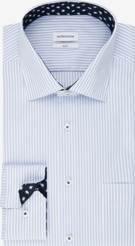 SEIDENSTICKER Zakelijk overhemd ' Slim ' in Blauw: voorkant