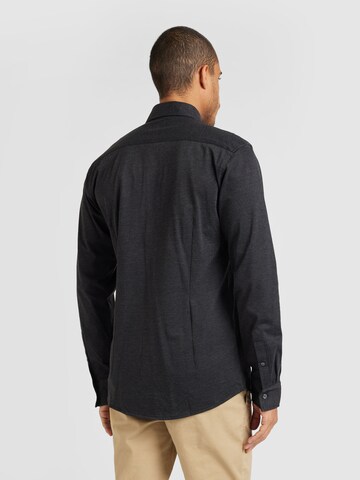 Bruun & Stengade Slim Fit Skjorte 'Miller' i grå