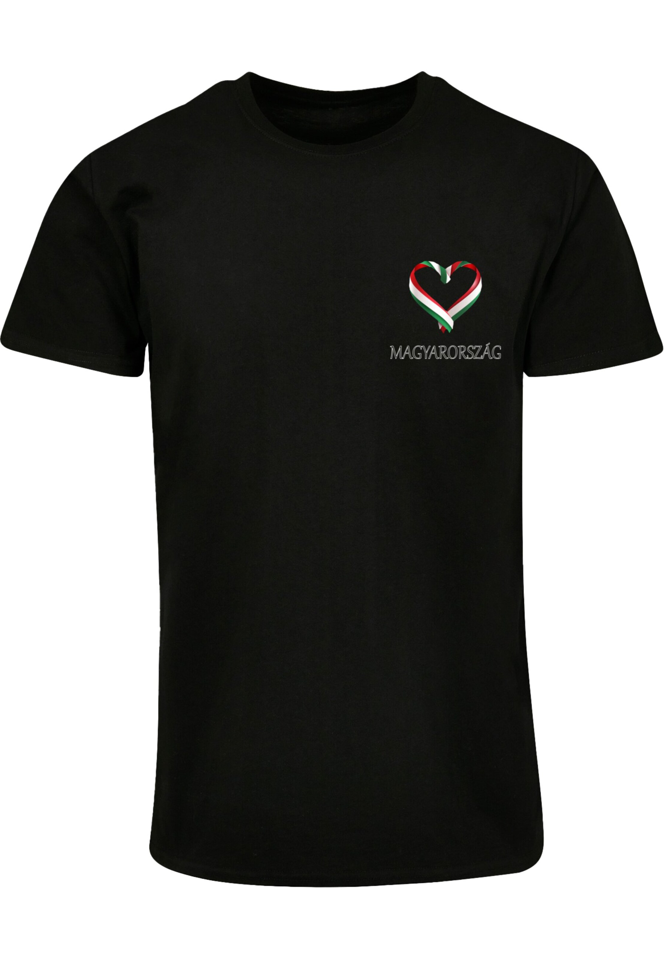 Merchcode Shirt 'Football - Hungaria' in Black: front