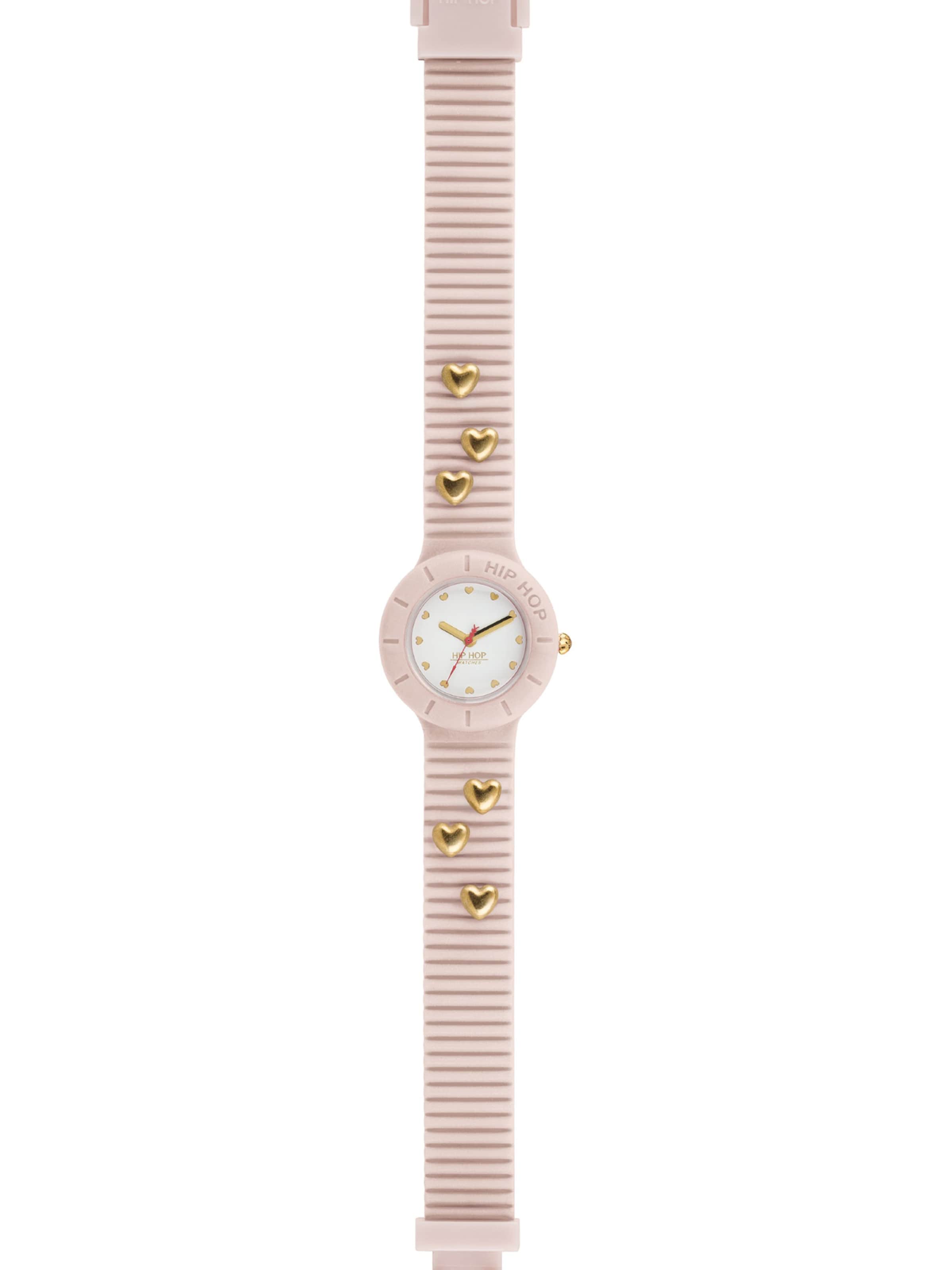 Montre à affichage analogique Hip Hop en rose : devant