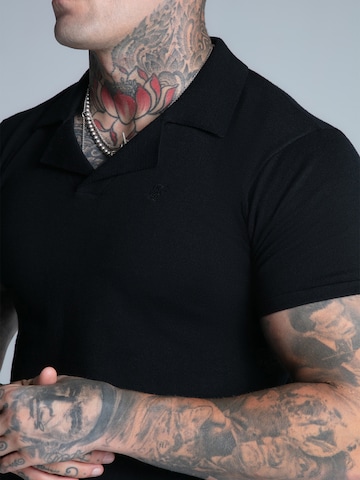 SikSilk Poloshirt 'Revere' in Schwarz