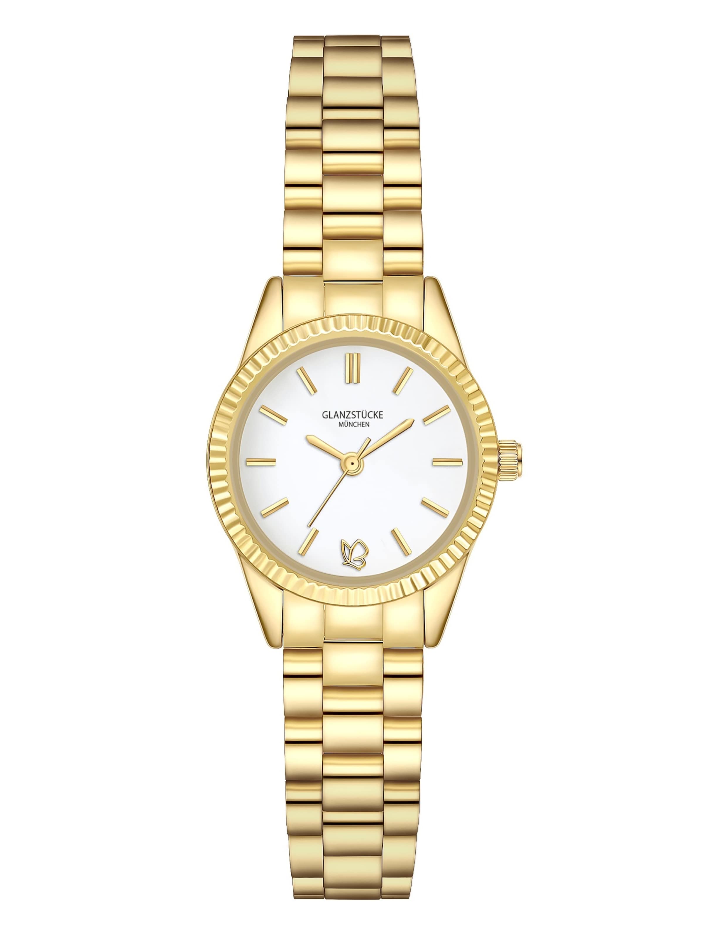 Glanzstücke München - Reloj analógico en oro: frente