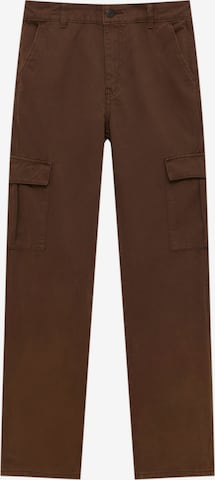 Pull&Bear Loose fit Cargo Pants in Brown: front