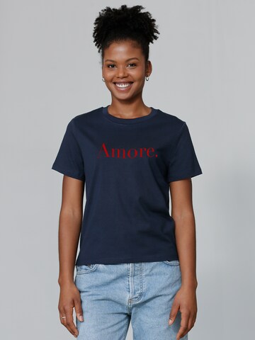 Maglietta ' Amore ' di Watapparel in blu: frontale