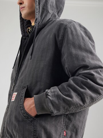 LEVI'S ® Between-season jacket 'Potrero Denim Hoodie' in Black
