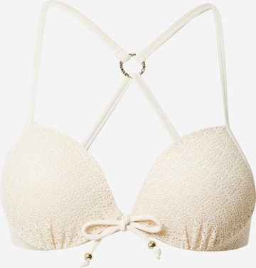 Hunkemöller Push-up Bikini Top in White: front