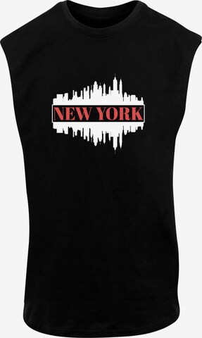 Merchcode Shirt 'New York' in Zwart: voorkant