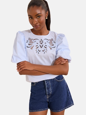 Lipsy Blouse in Blauw: voorkant