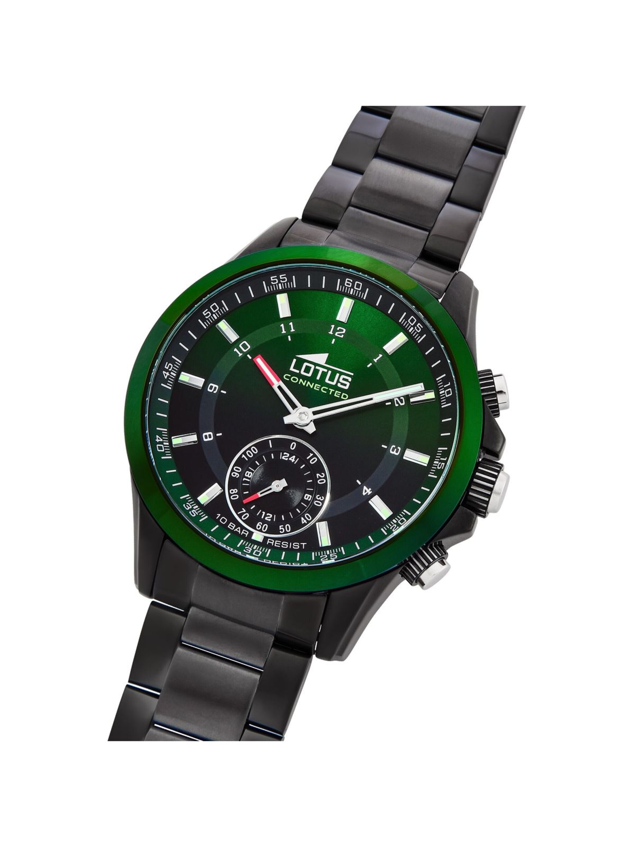 Lotus Analoog horloge in Zwart