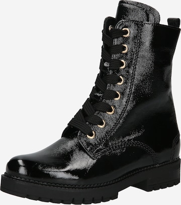 GABOR Lace-Up Ankle Boots in Black: front