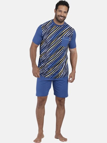 Jan Vanderstorm Pyjama kort 'Teutomar' in Blauw: voorkant