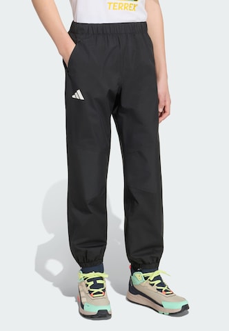 Effilé Pantalon d'extérieur ADIDAS TERREX en noir : devant