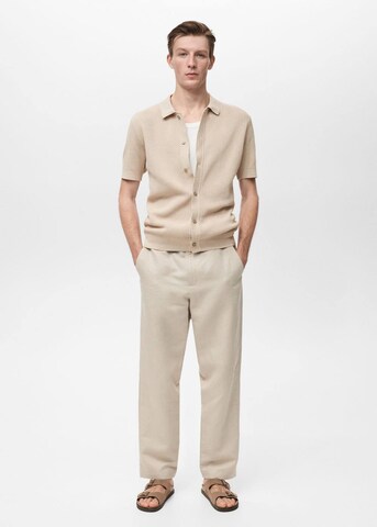 MANGO MAN Regular Fit Hemd 'Canario' in Beige