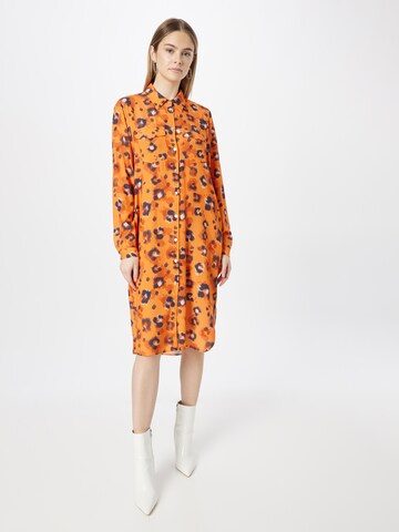 Frieda & Freddies NY Shirt Dress in Orange: front