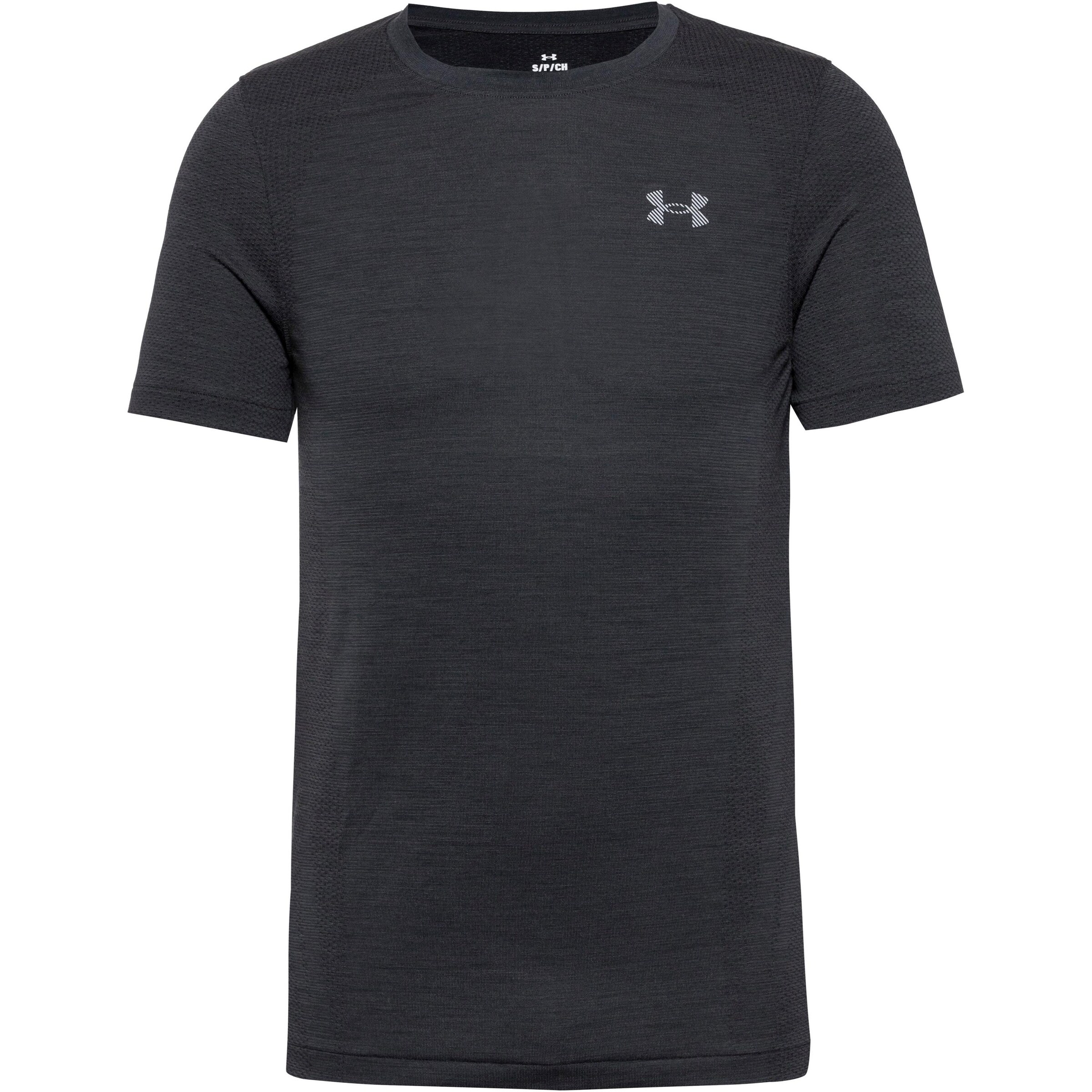 UNDER ARMOUR Performance shirt 'Wool Run' in Black: front