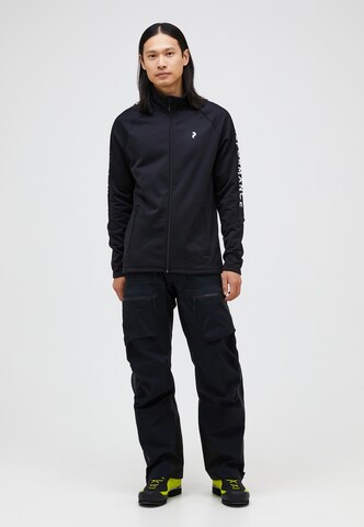 Veste en polaire PEAK PERFORMANCE en noir : devant