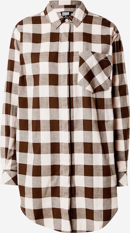Robe-chemise Urban Classics en marron : devant