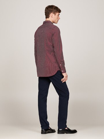 TOMMY HILFIGER Regular Fit Hemd in Rot