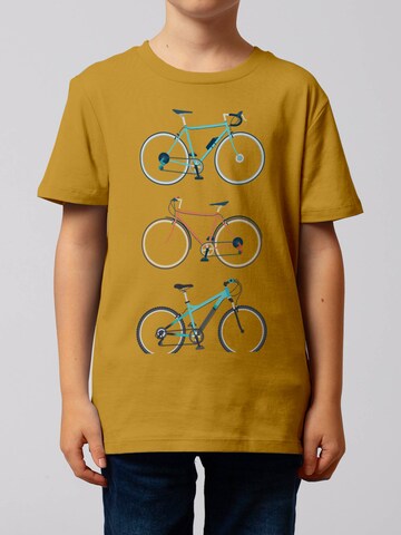 T-Shirt '3 Fahrräder' watabout.kids en jaune