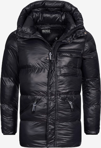 INDICODE JEANS Winter Jacket 'Local' in Black: front