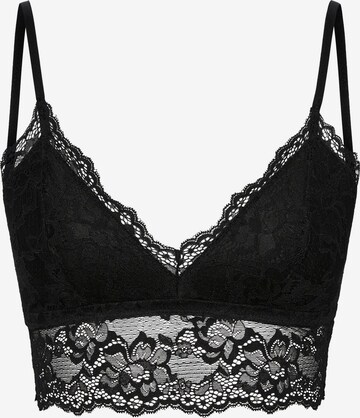 Bustino Reggiseno 'Lina' di PIECES in nero: frontale