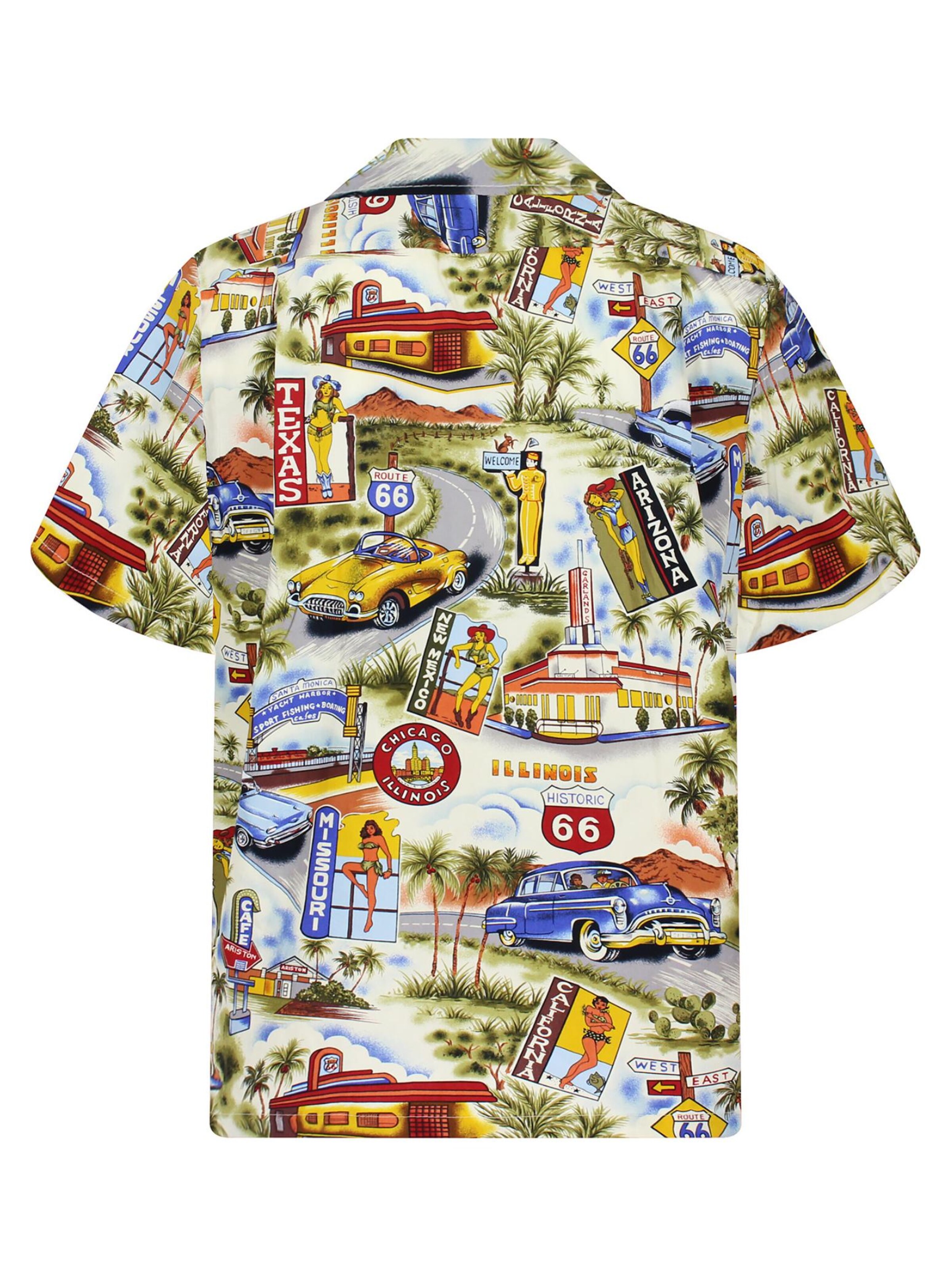 Pacific Legend Regular fit Button Up Shirt 'Texas Arizona' in Beige