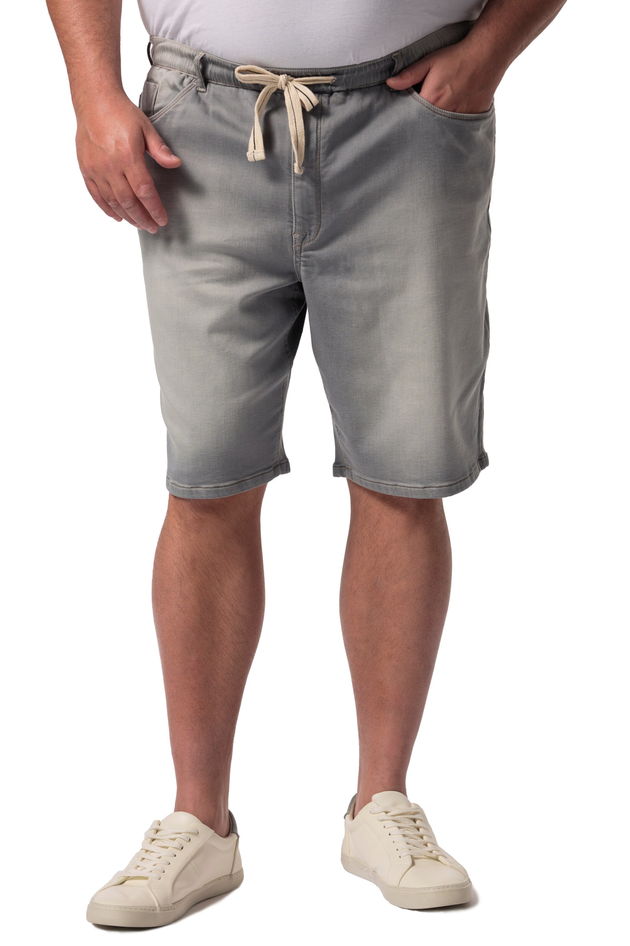 Men Plus Regular Jeans in Grey: front