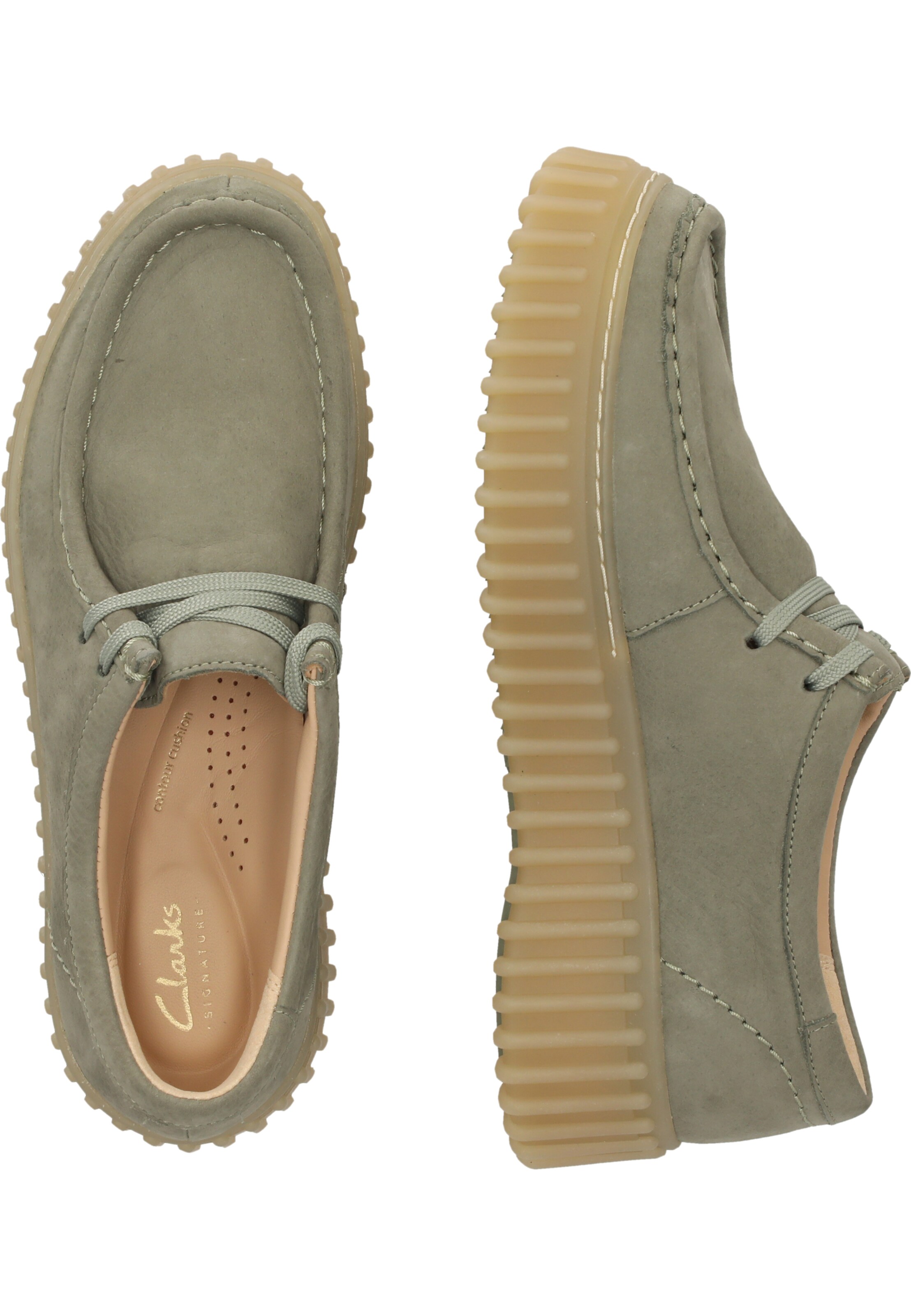 CLARKS Lace-Up Shoes 'Torhill Bee' in Green