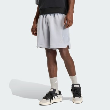 ADIDAS SPORTSWEAR Loosefit Sportbroek 'SOFT LUX' in Grijs: voorkant