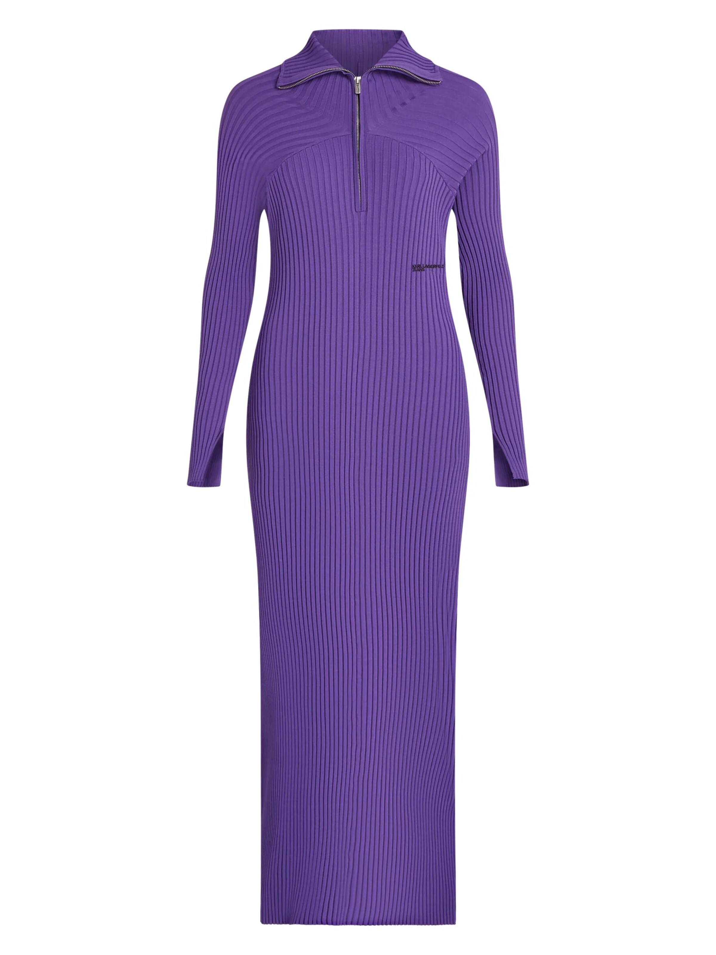 KARL LAGERFELD JEANS - Vestido de malha em roxo: frente
