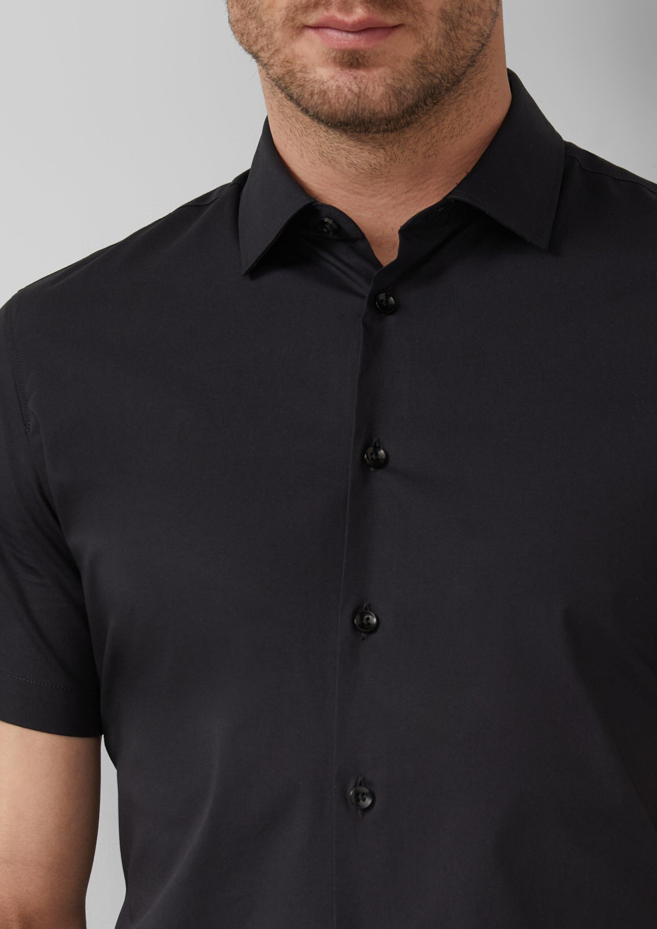 Coupe regular Chemise s.Oliver en noir