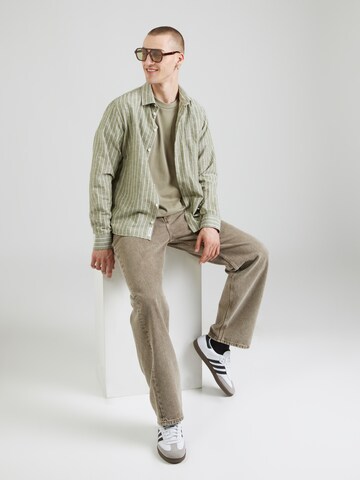 SELECTED HOMME T-Shirt 'SLHCOLMAN' in Grau
