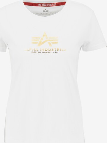 T-shirt ALPHA INDUSTRIES en blanc : devant